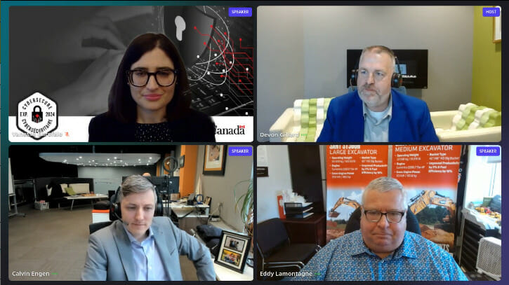 Webcast Capture TL - Vanessa Garofalo, TR - Devon Gillard, BL - Calvin Engen, BR - Eddy Lamontagne