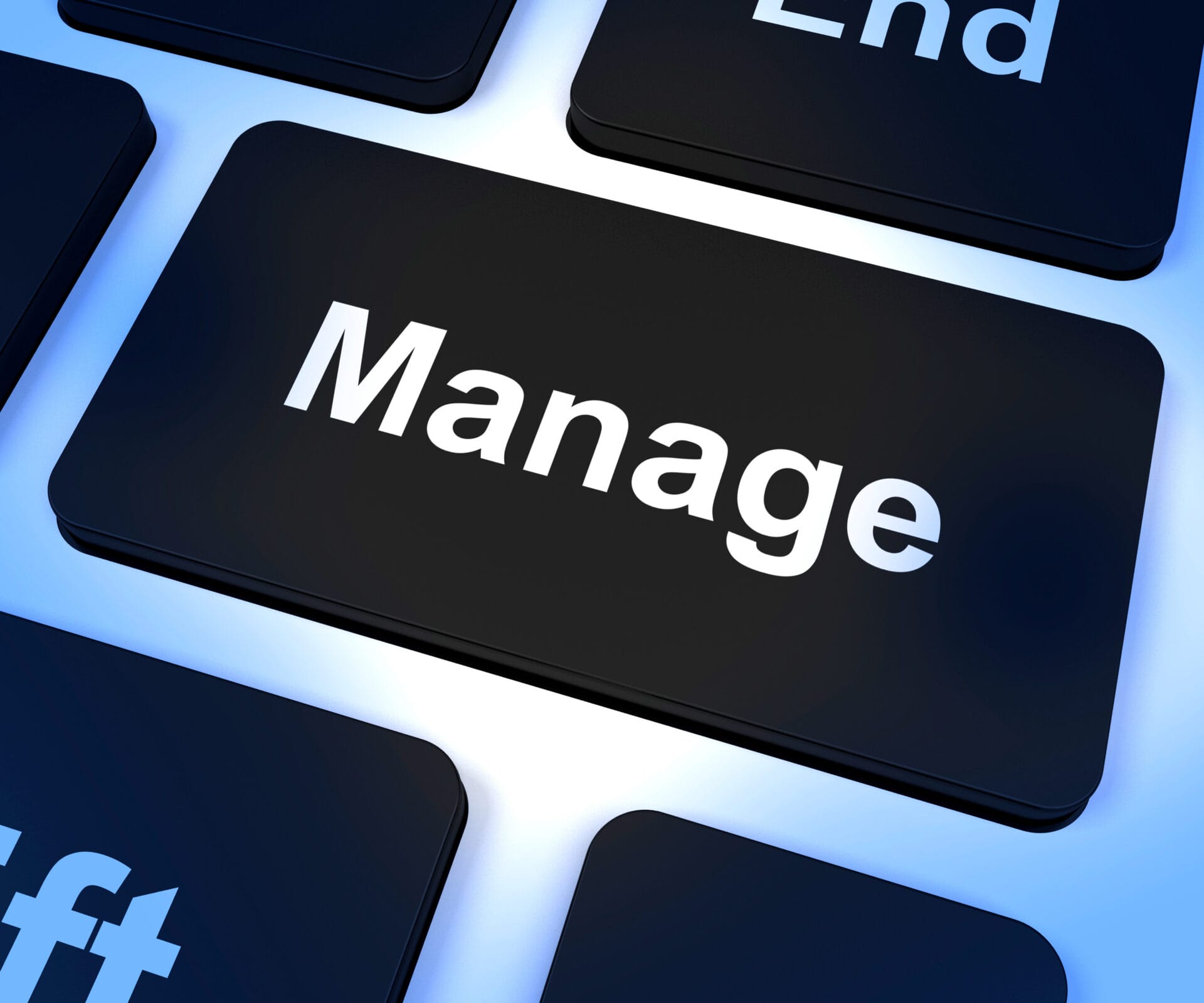 Manage Key Showing Leadership Management And Supervision
