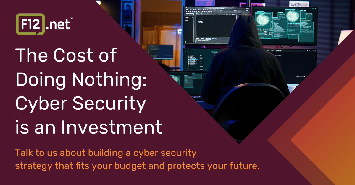 Cost of Doing Nothing – Cyber Security Investment A hacker working on multiple screens representing the cost of doing nothing in cyber security, promoting investment in protection strategies