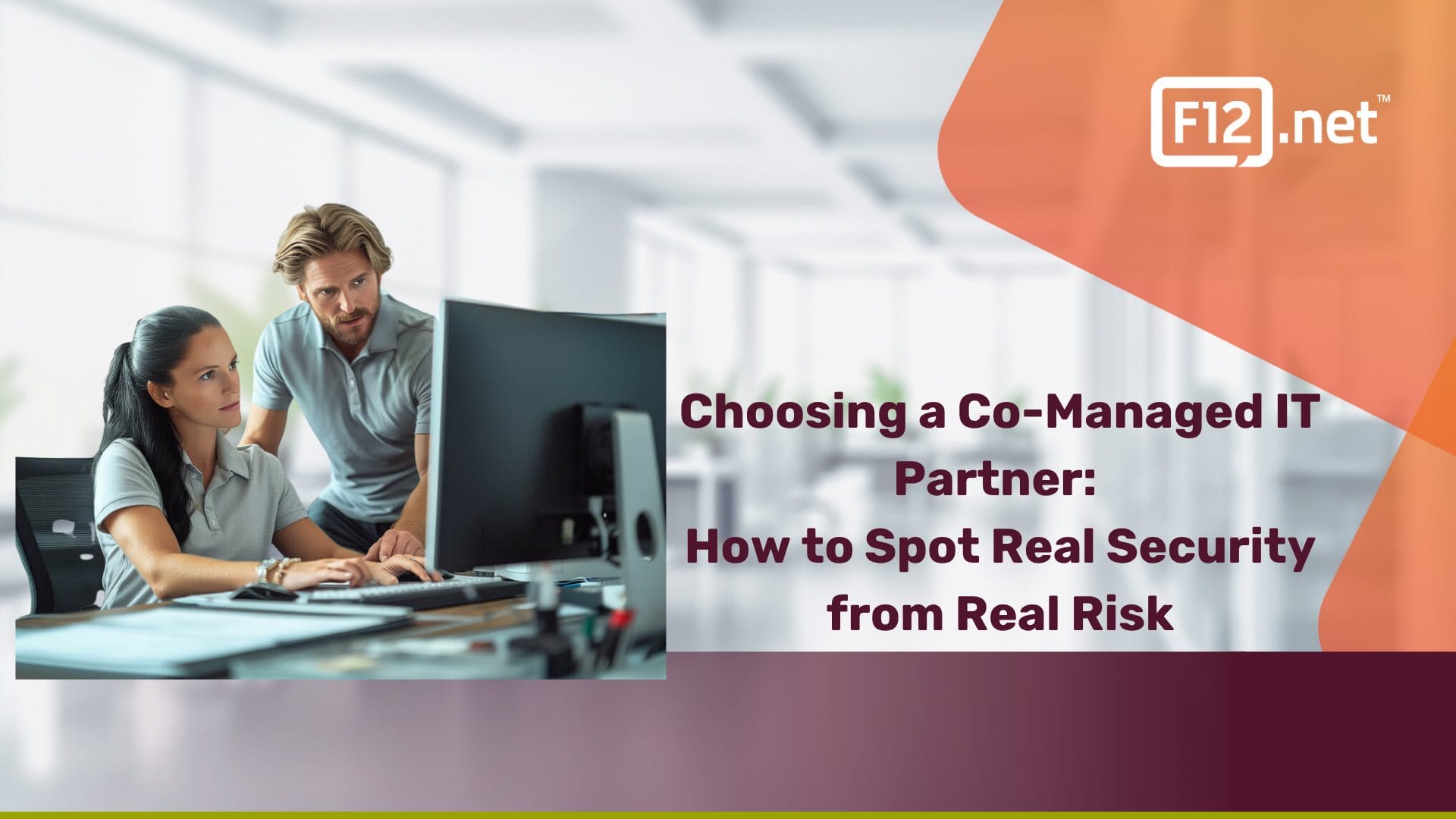 Choosing a Co-Managed IT Partner: Real Security vs Real Risk Canadian IT team reviews Cyber Security risks with a co-managed IT partner on a shared screen