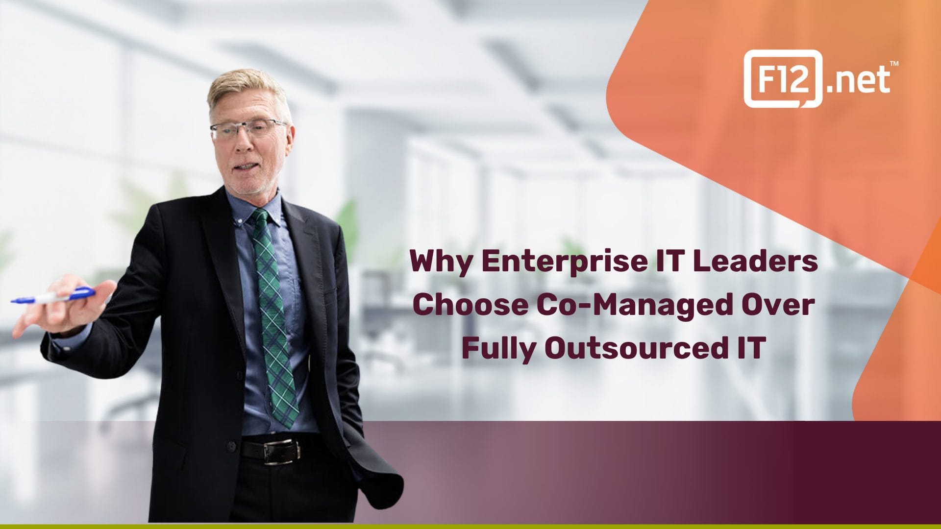 Enterprise IT leader discussing co-managed IT services strategy - F12.net Canadian IT solutions